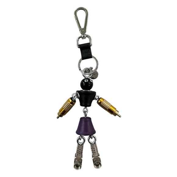 Prada Saffiano Robot Trick Keychain Bag Charm - Picture 1 of 5